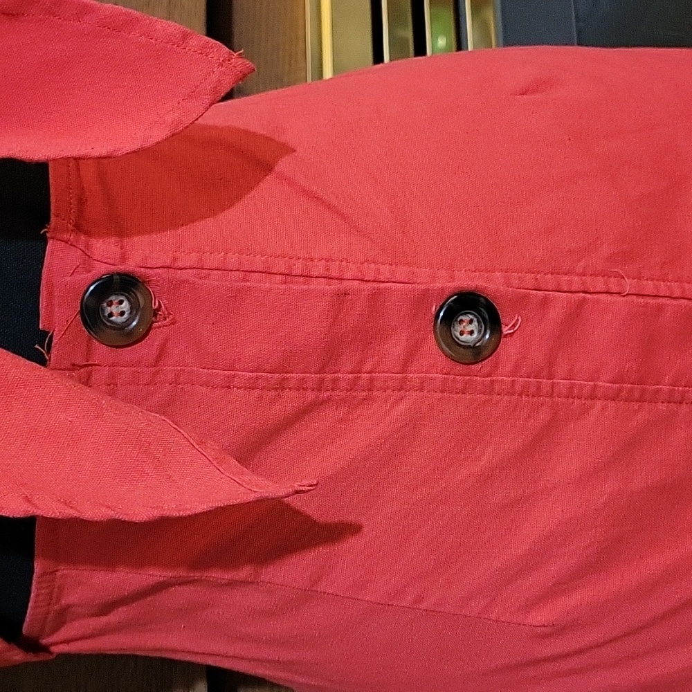 Prettylittlething Red Button Down Pencil Dress Li… - image 4